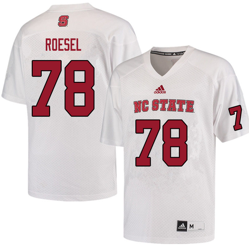 Men #78 Jason Roesel NC State Wolfpack College Football Jerseys Sale-White